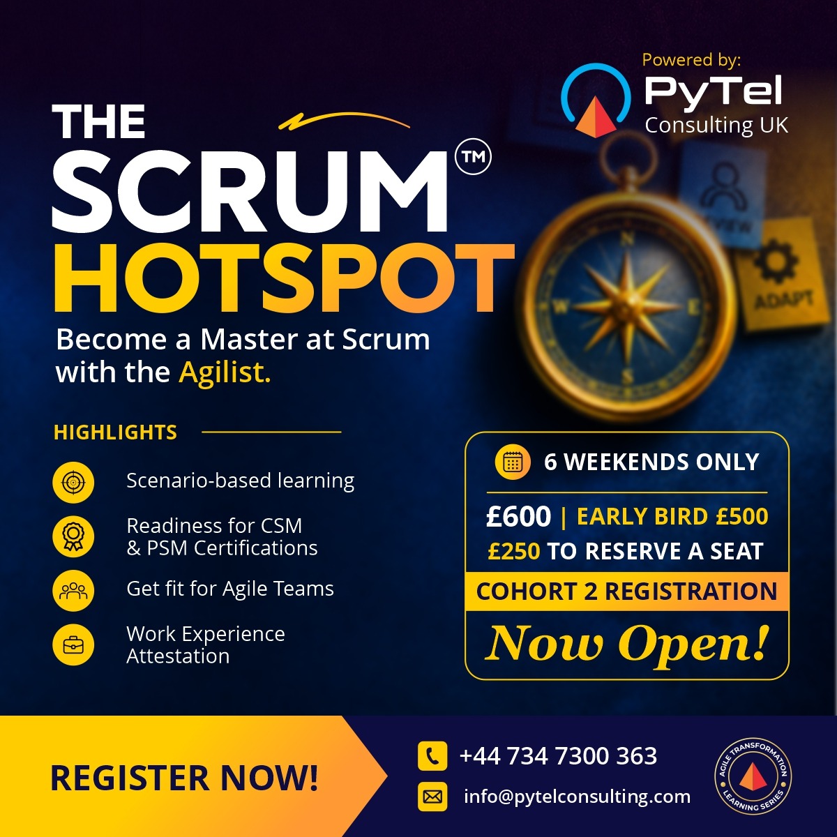 The Scrum Hotspot programme poster