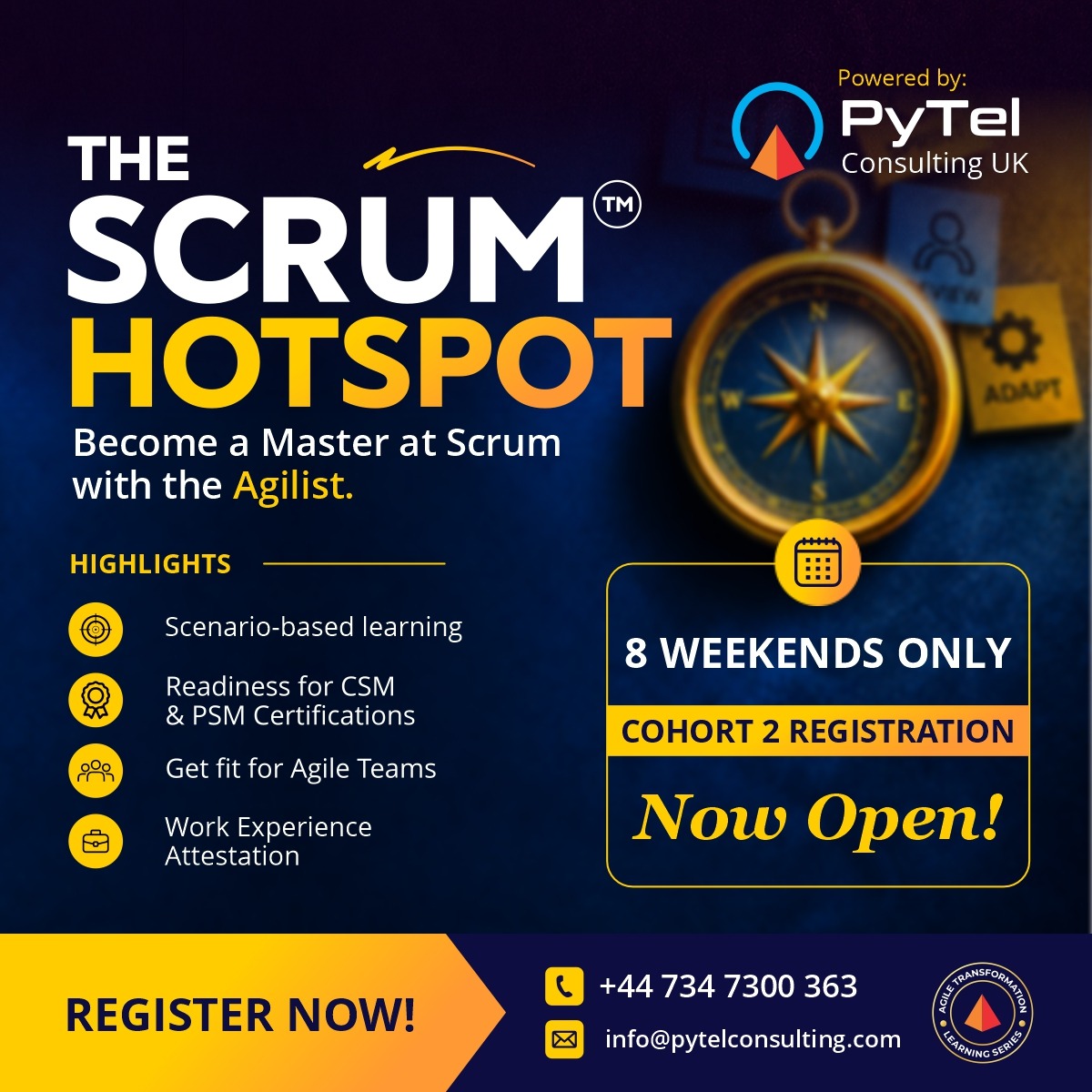 The Scrum Hotspot programme poster